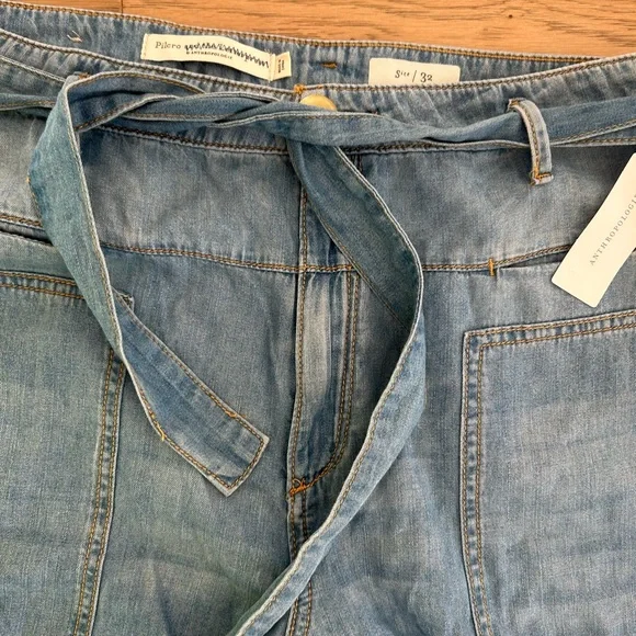 Anthropologie Light Blue Flare Jeans - Picture 9 of 13